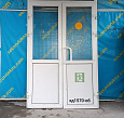 Дверь пластиковая входная штульповая Б/У 2130(в)х1420(ш)