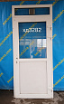 Дверь пластиковая входная Б/У 2390(в) 2140 ОБ х 1030(ш)